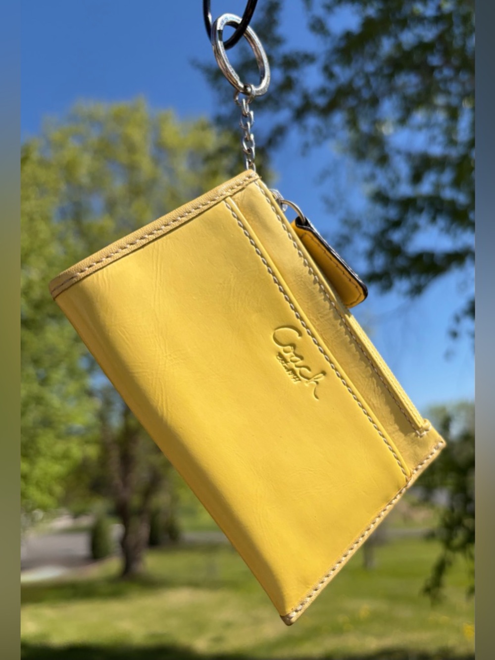 Coach Patent Leather Zip Up Coin Purse - Picture 3 of 11